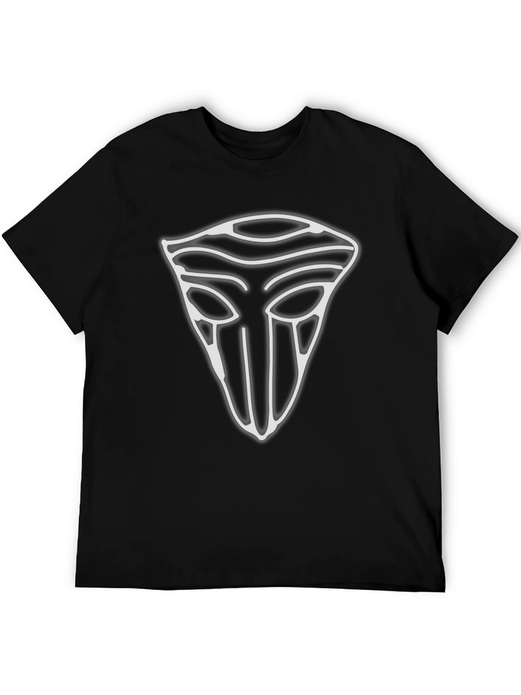 Mystic Mask Graphic Tee - Stylish Mens Black T-Shirt
