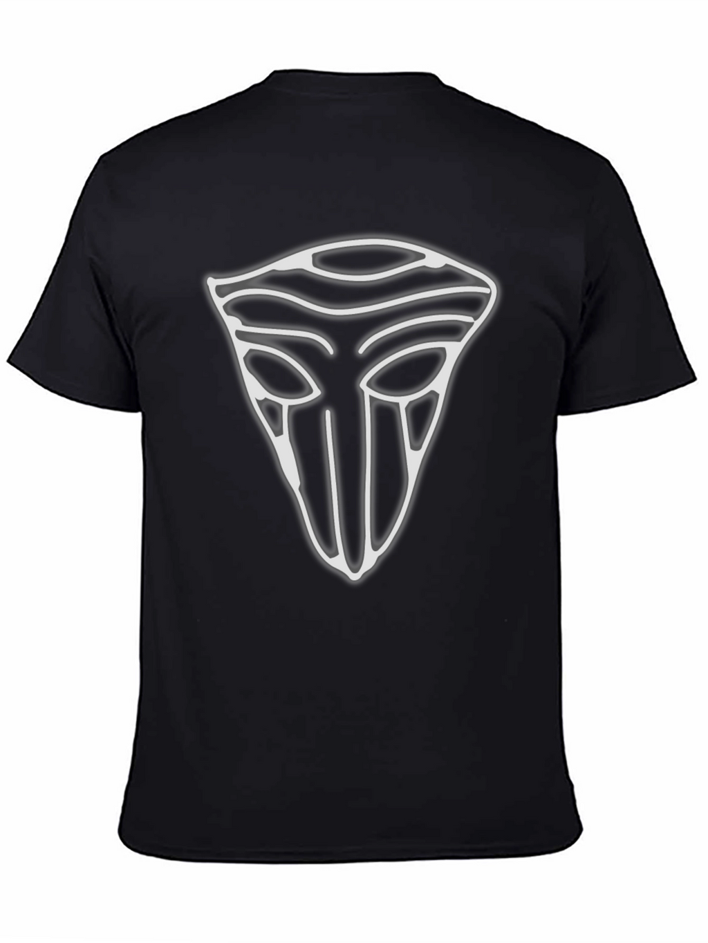 Mystic Mask Graphic Tee - Stylish Mens Black T-Shirt
