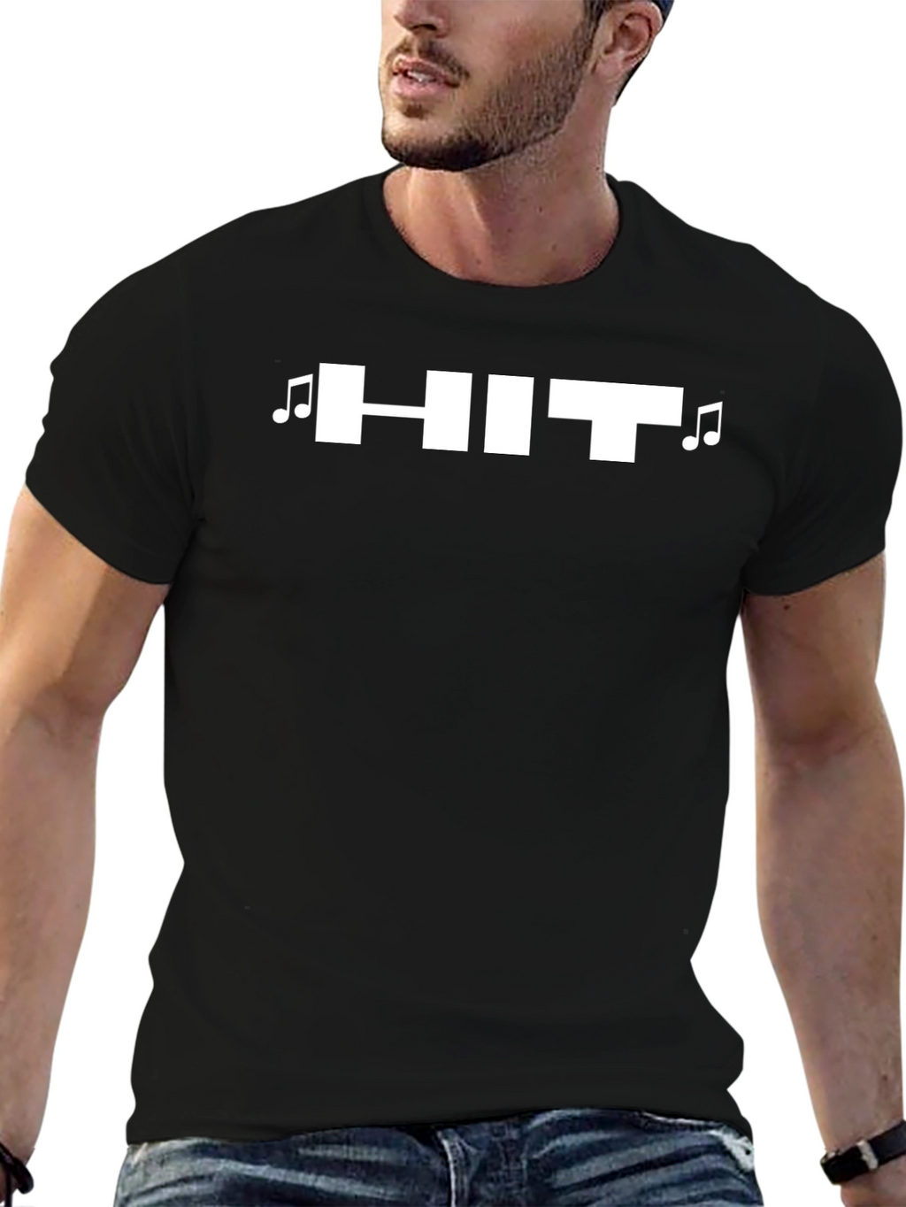 HIT Music T-Shirt - Stylish Black Cotton Tee
