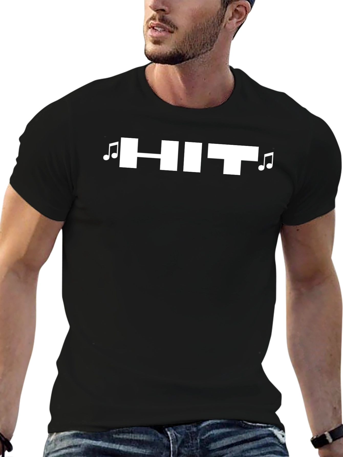 HIT Music T-Shirt - Stylish Black Cotton Tee