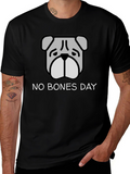 No Bones Day T-Shirt - Bulldog Graphic Tee