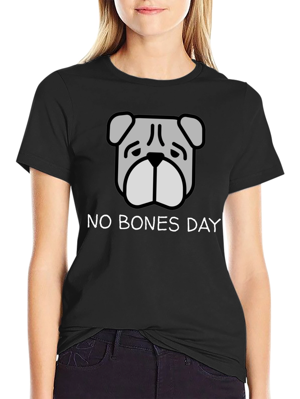 No Bones Day T-Shirt - Bulldog Graphic Tee