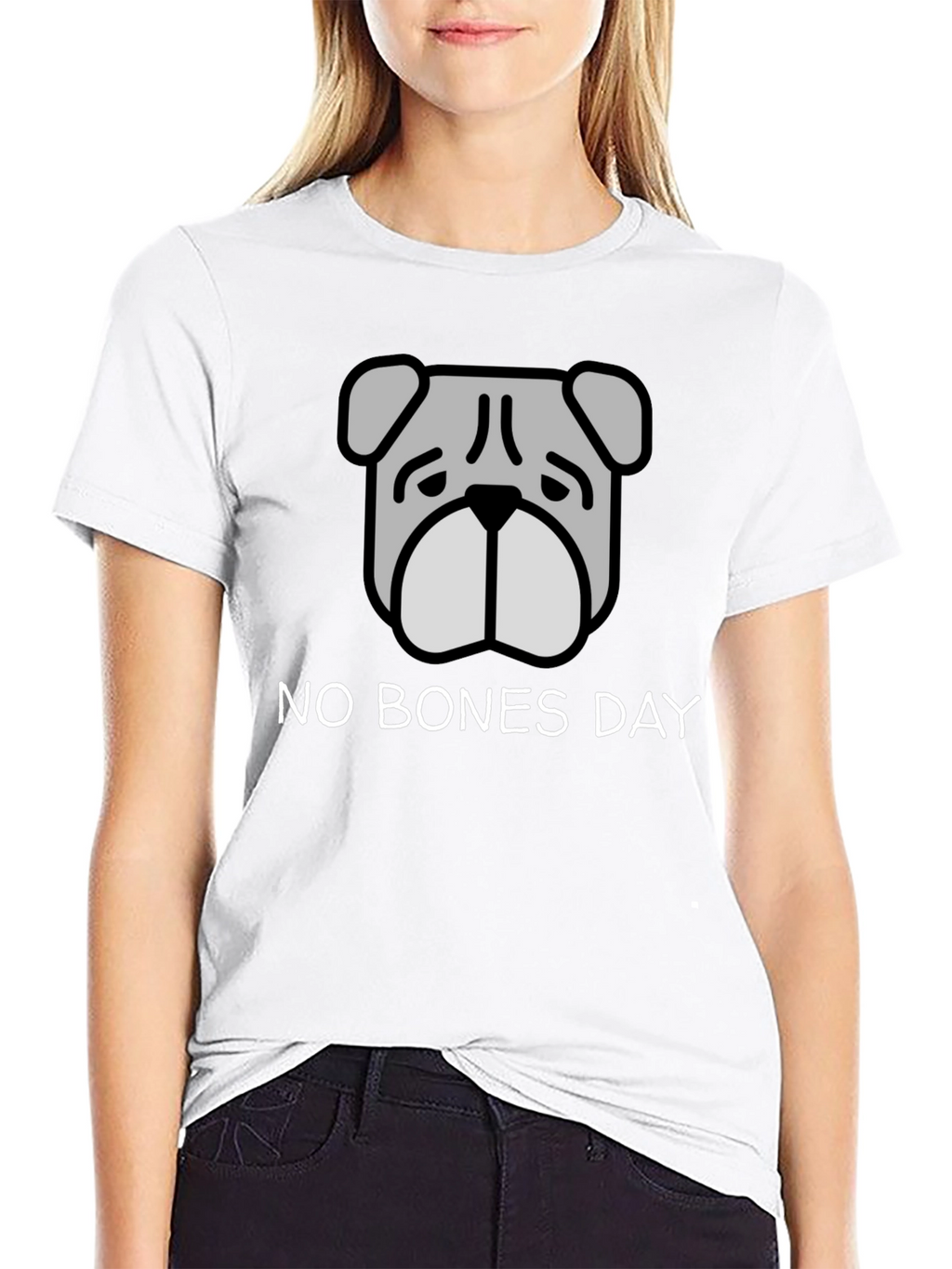 No Bones Day T-Shirt - Bulldog Graphic Tee