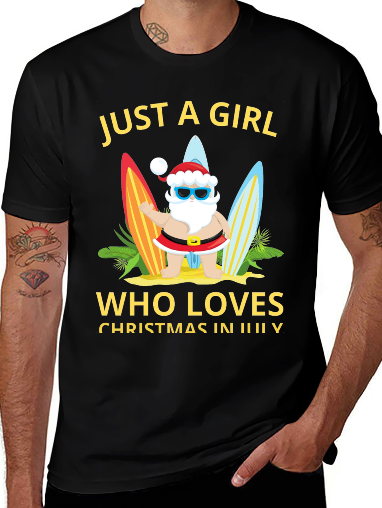 Christmas In July T-Shirt - Santa Summer Tee
