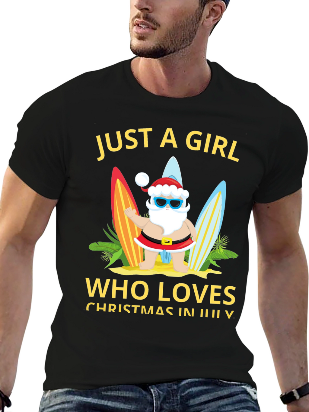 Christmas In July T-Shirt - Santa Summer Tee