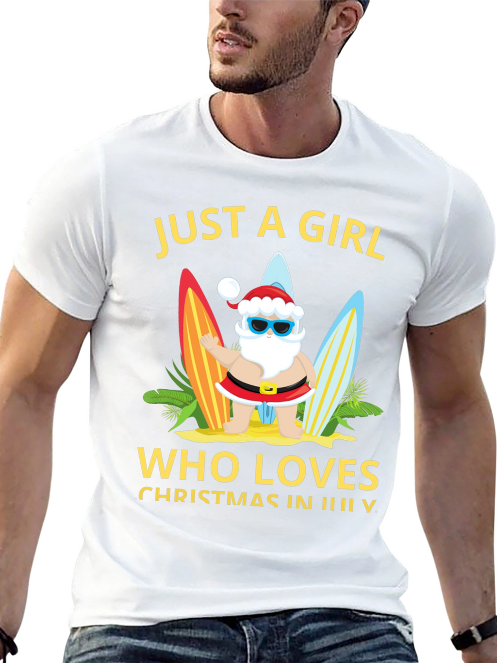 Christmas In July T-Shirt - Santa Summer Tee