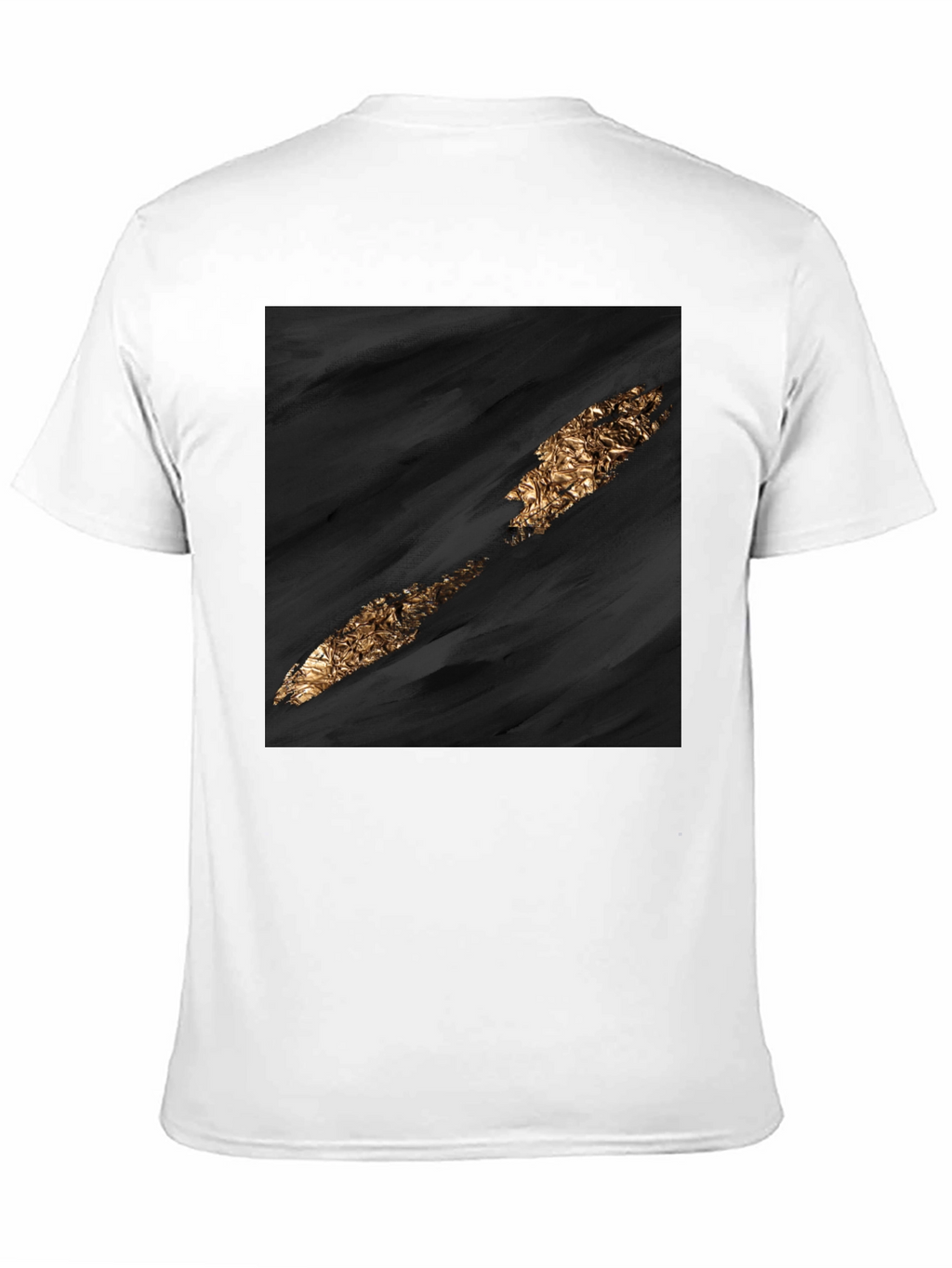 Abstract Gold Slash Black T-Shirt