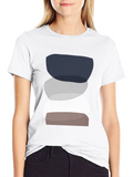 Abstract Stacking Stone Graphic Tee - Modern Casual Shirt