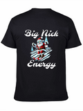 Big Nick Energy Santa Skiing Graphic Tee