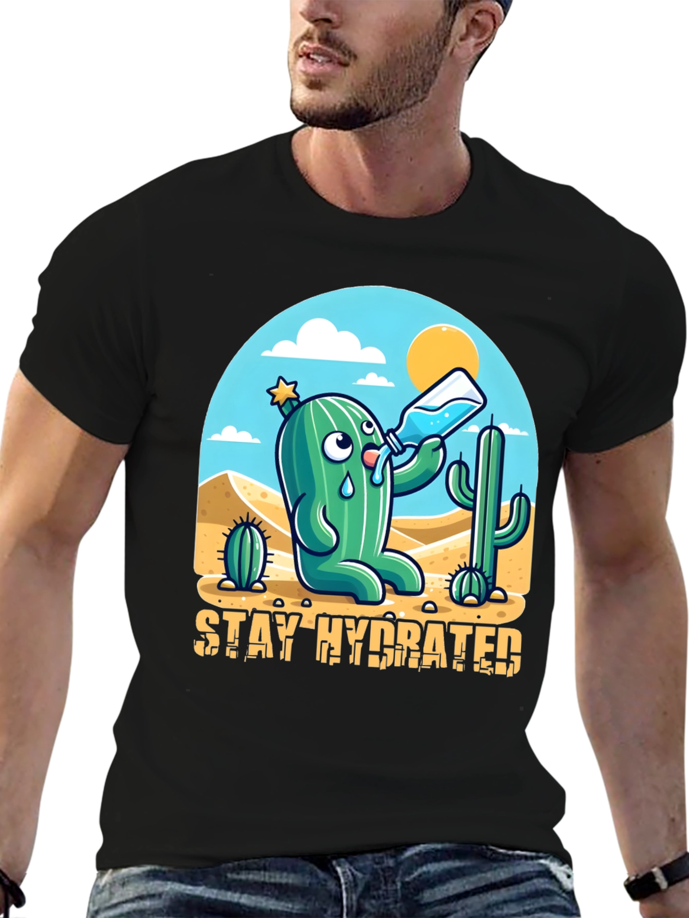 Stay Hydrated Cactus Graphic Tee