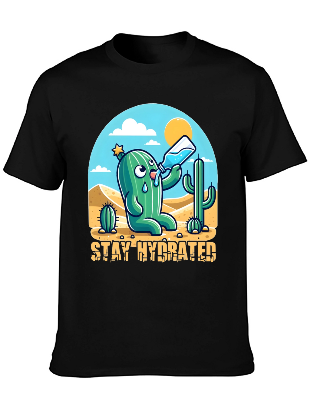 Stay Hydrated Cactus Graphic Tee
