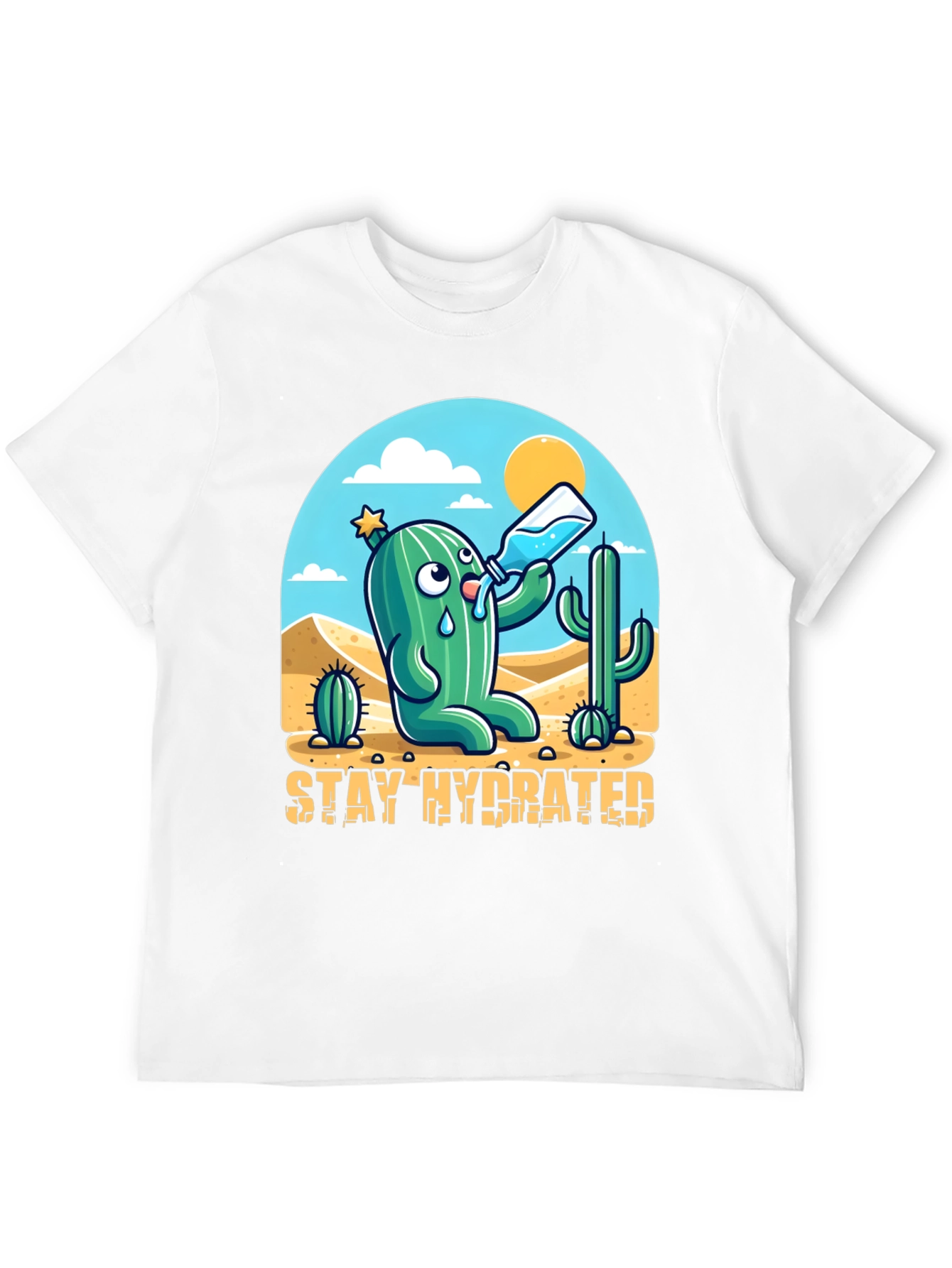 Stay Hydrated Cactus Graphic Tee