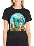 Stay Hydrated Cactus Graphic Tee
