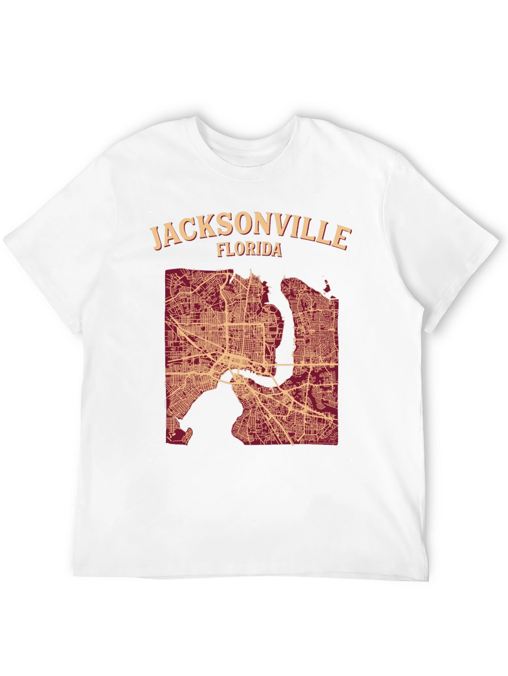 Jacksonville Florida Map T-Shirt