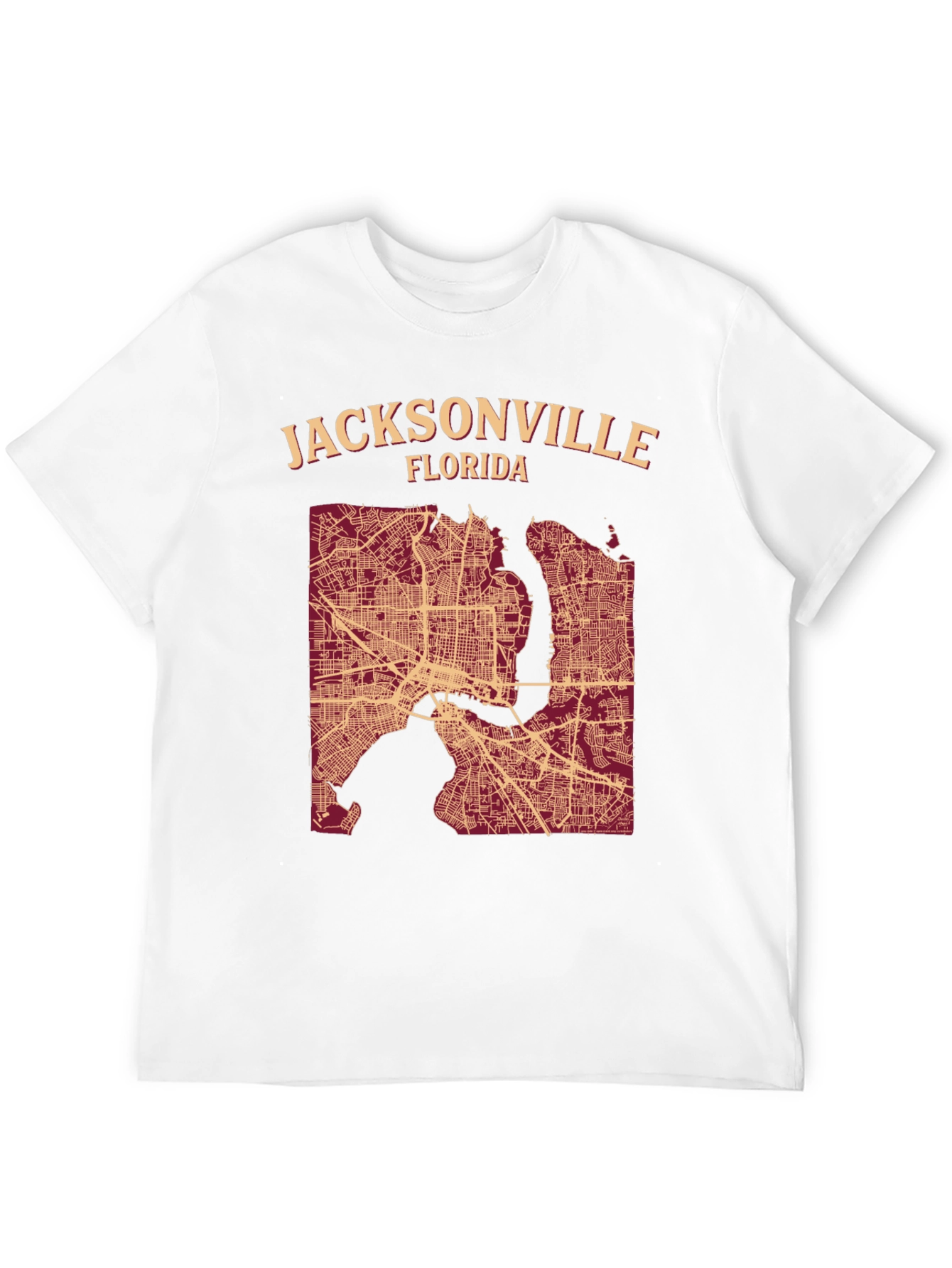 Jacksonville Florida Map T-Shirt