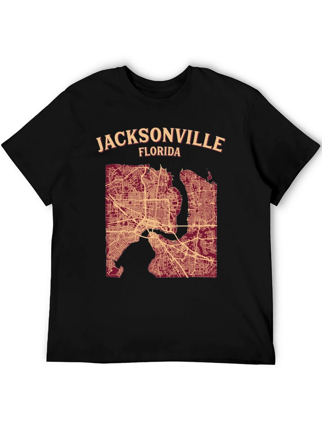 Jacksonville Florida Map T-Shirt