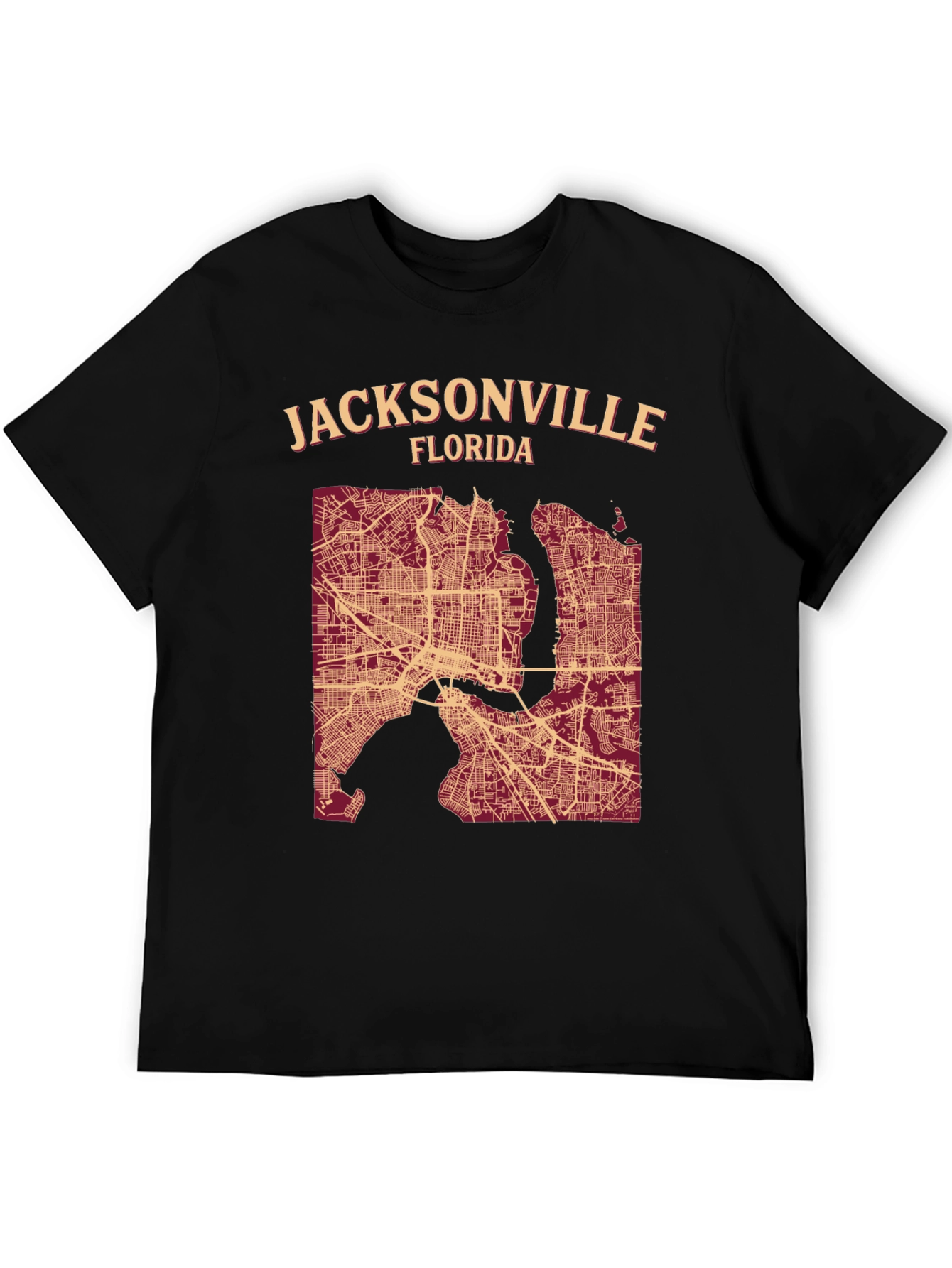 Jacksonville Florida Map T-Shirt