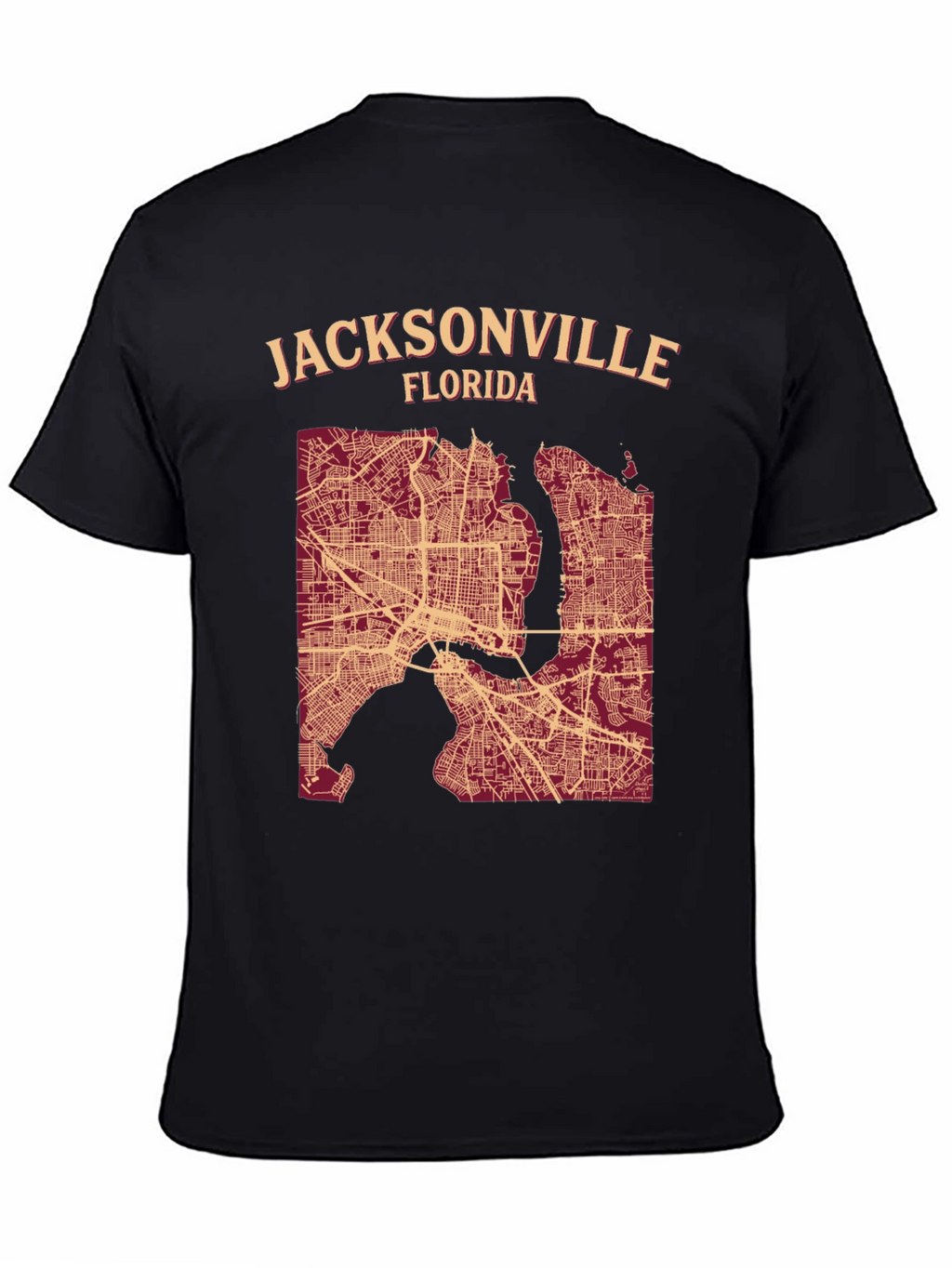 Jacksonville Florida Map T-Shirt