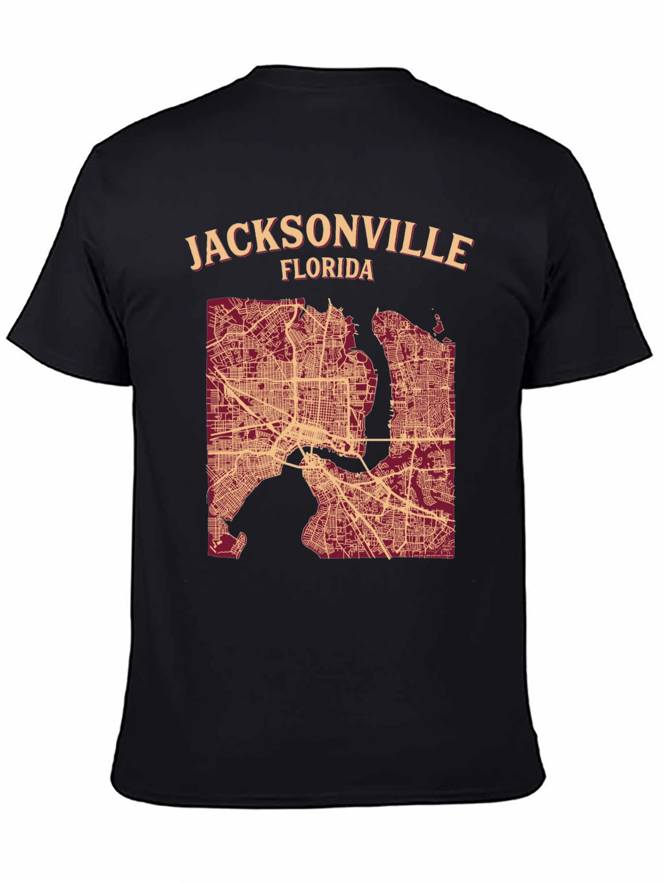 Jacksonville Florida Map T-Shirt