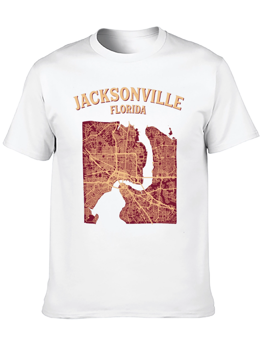 Jacksonville Florida Map T-Shirt