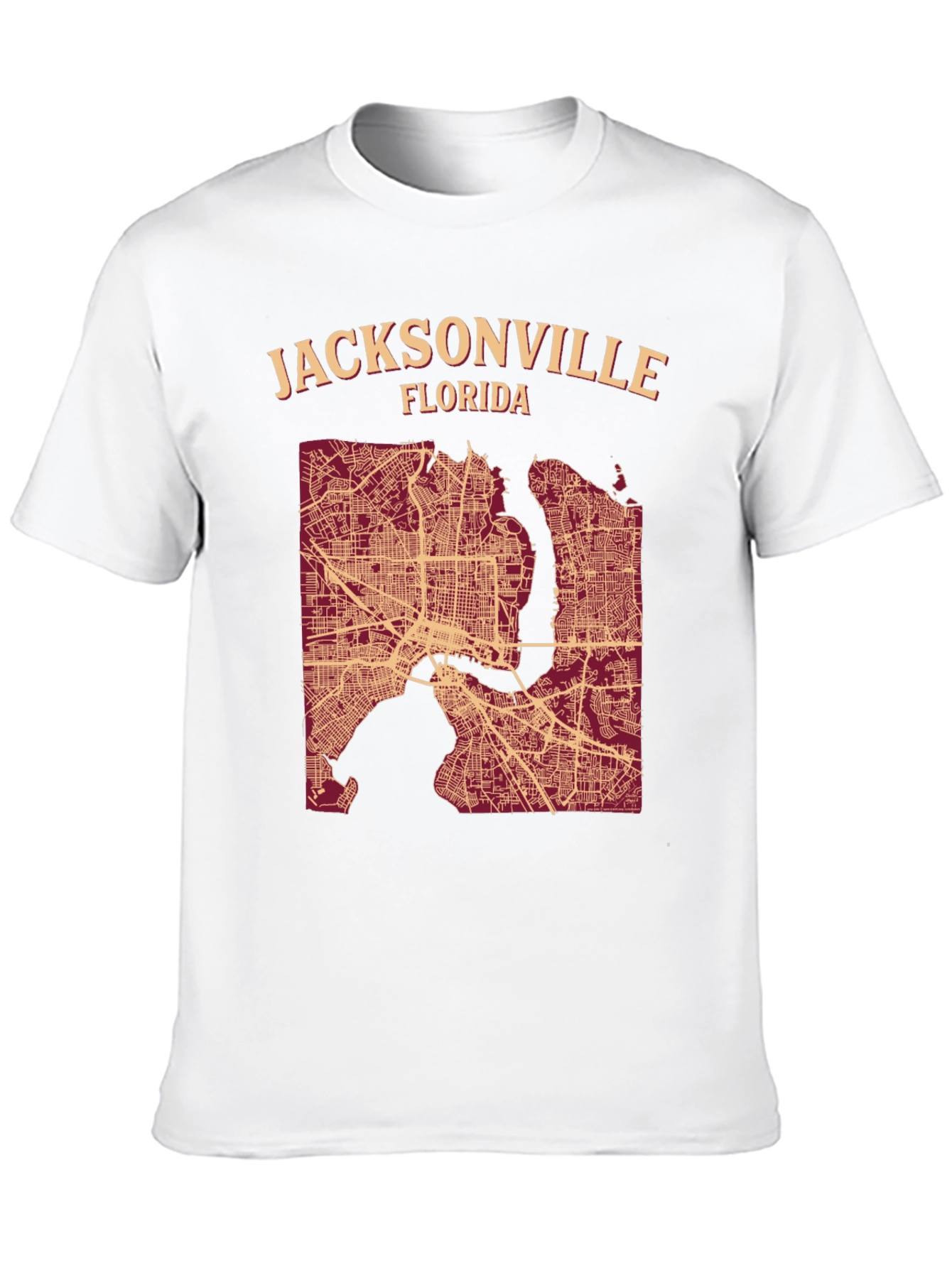 Jacksonville Florida Map T-Shirt