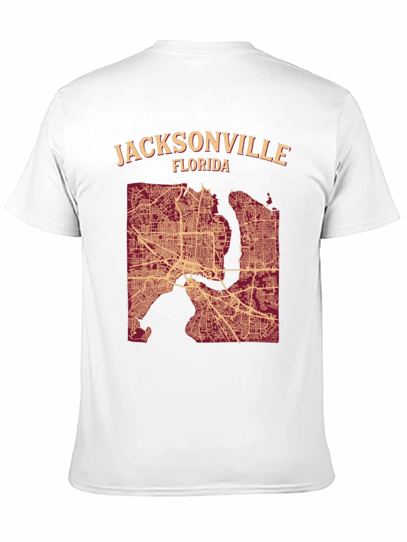 Jacksonville Florida Map T-Shirt