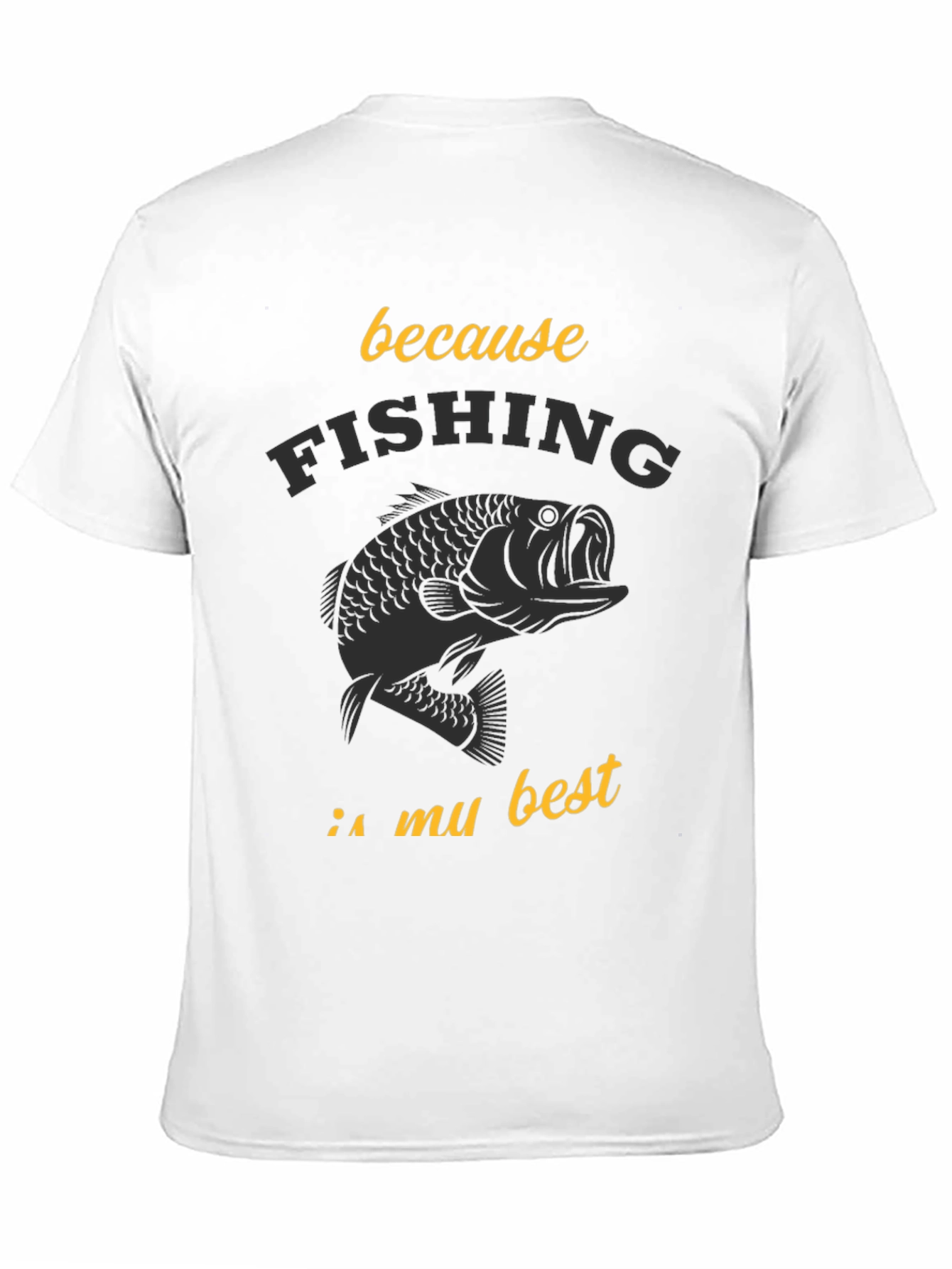 Fishing is My Best Black Graphic Tee