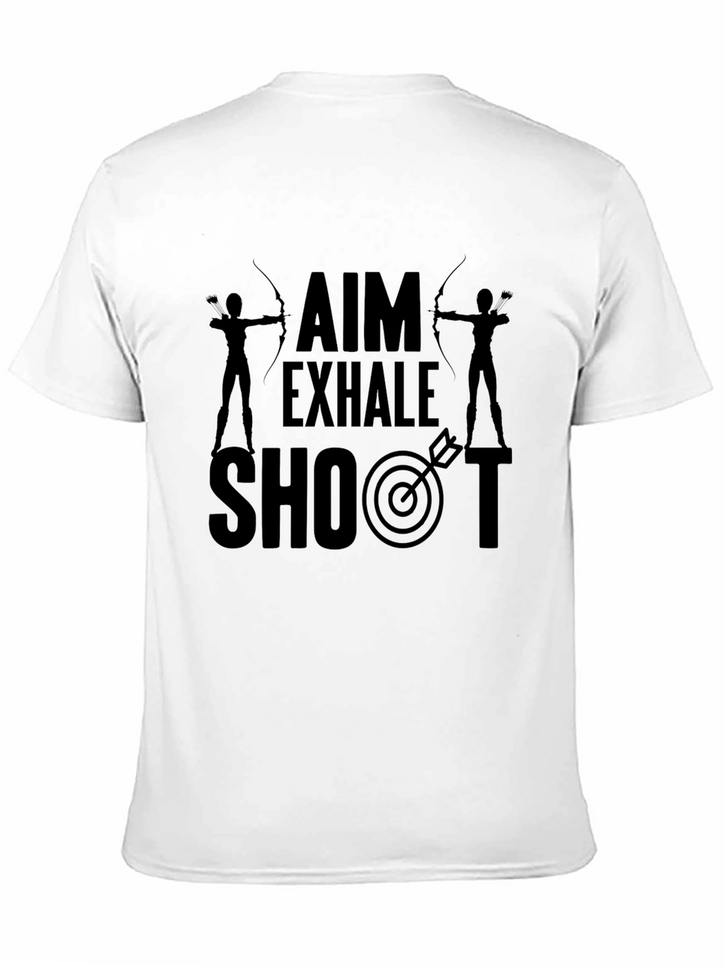 Archery Aim Exhale Shoot Black Graphic T-Shirt