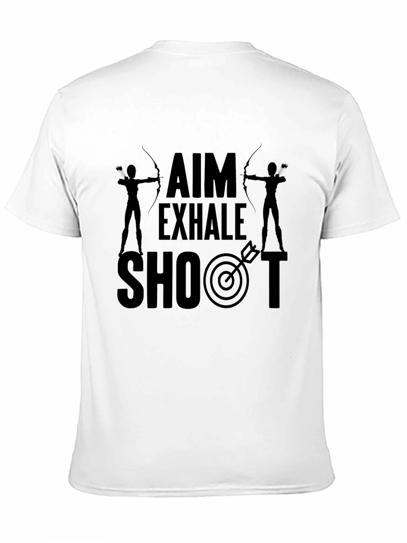 Archery Aim Exhale Shoot Black Graphic T-Shirt