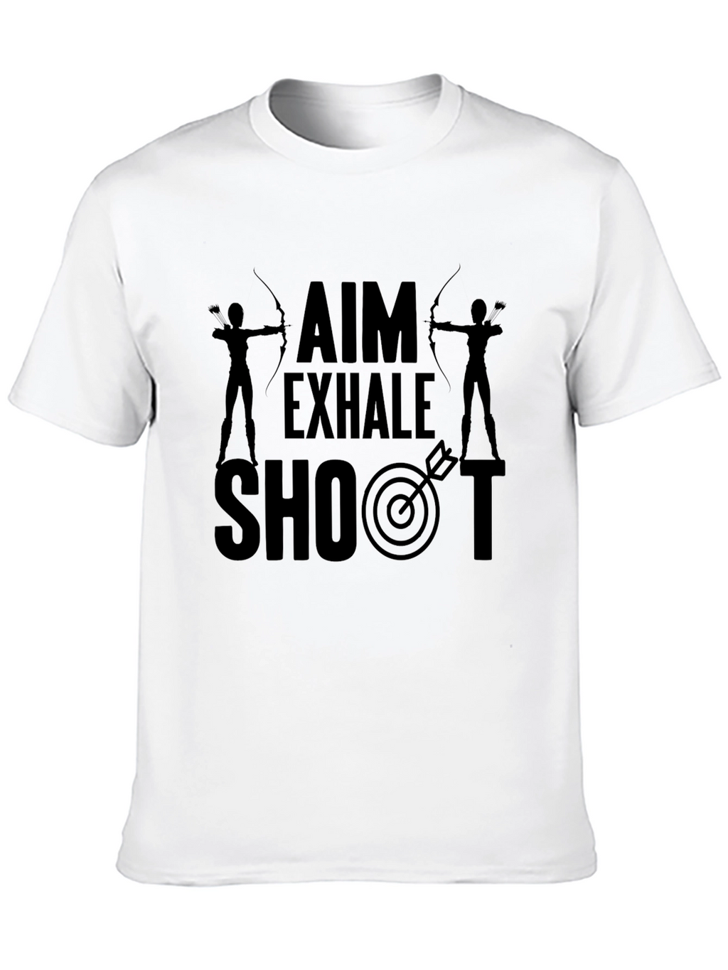 Archery Aim Exhale Shoot Black Graphic T-Shirt