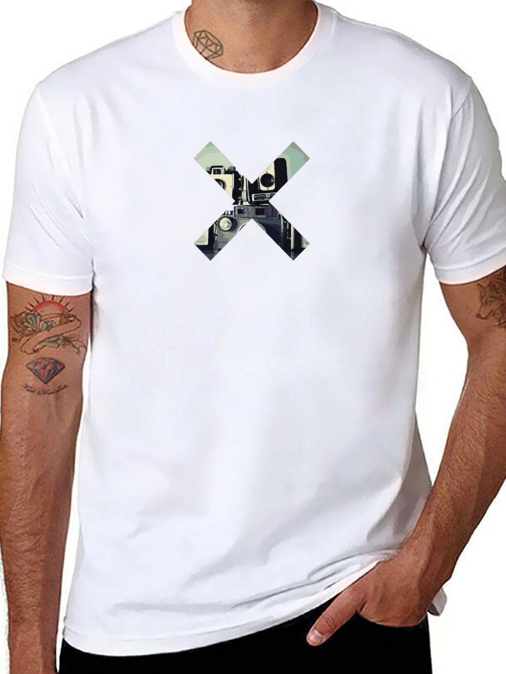 Camera X Graphic Black T-Shirt