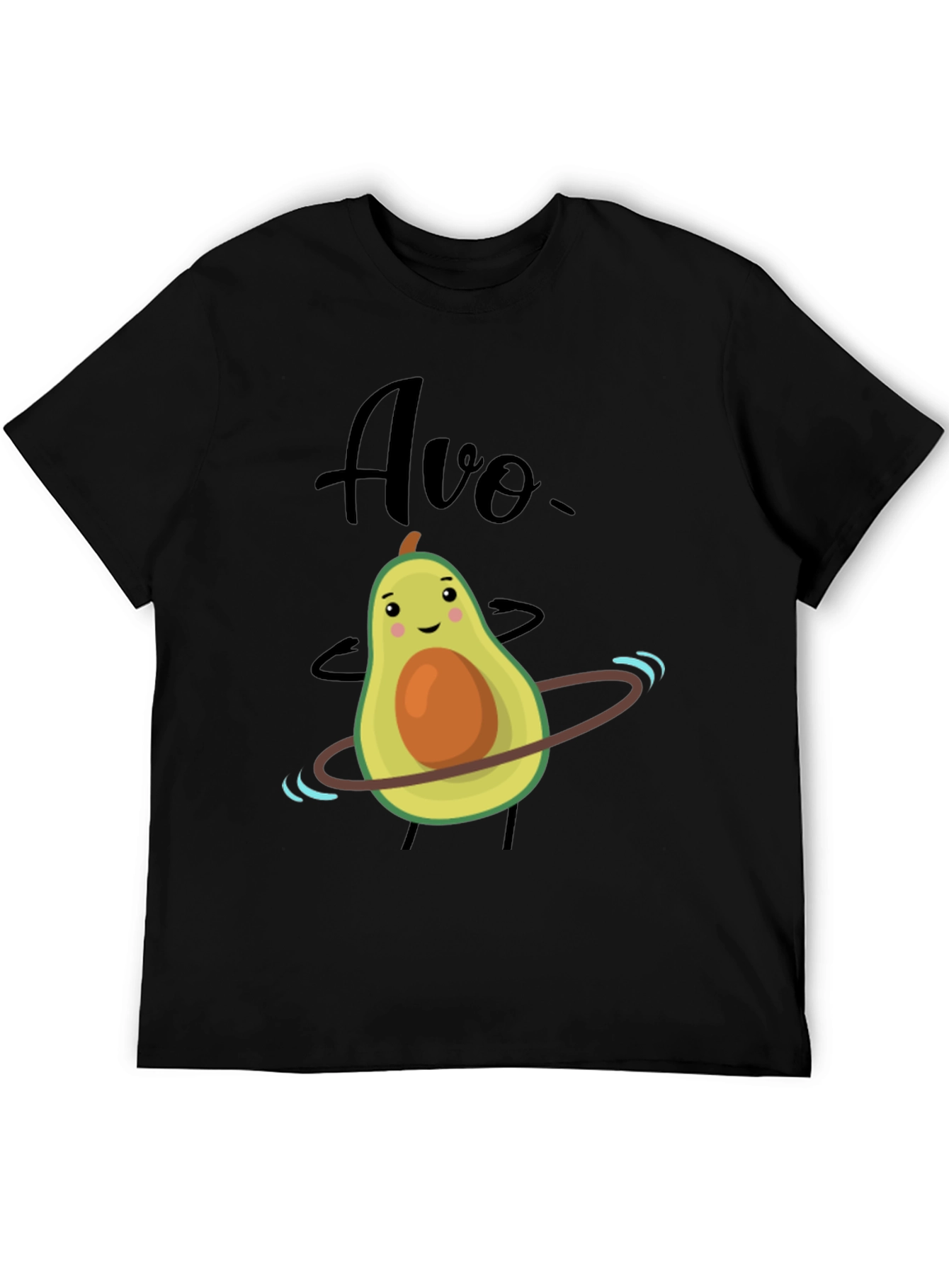 Funny Avocado Hula Hoop Graphic T-Shirt