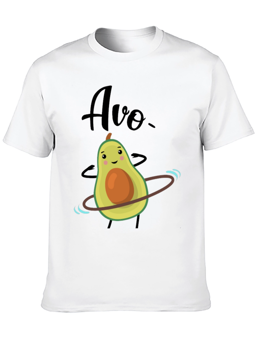 Funny Avocado Hula Hoop Graphic T-Shirt