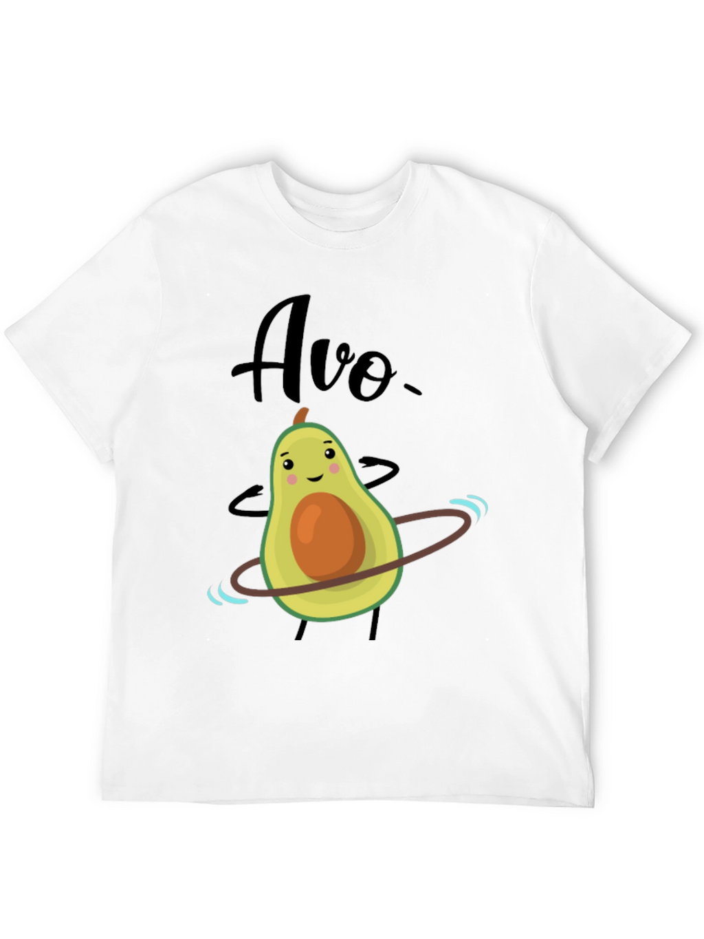 Funny Avocado Hula Hoop Graphic T-Shirt