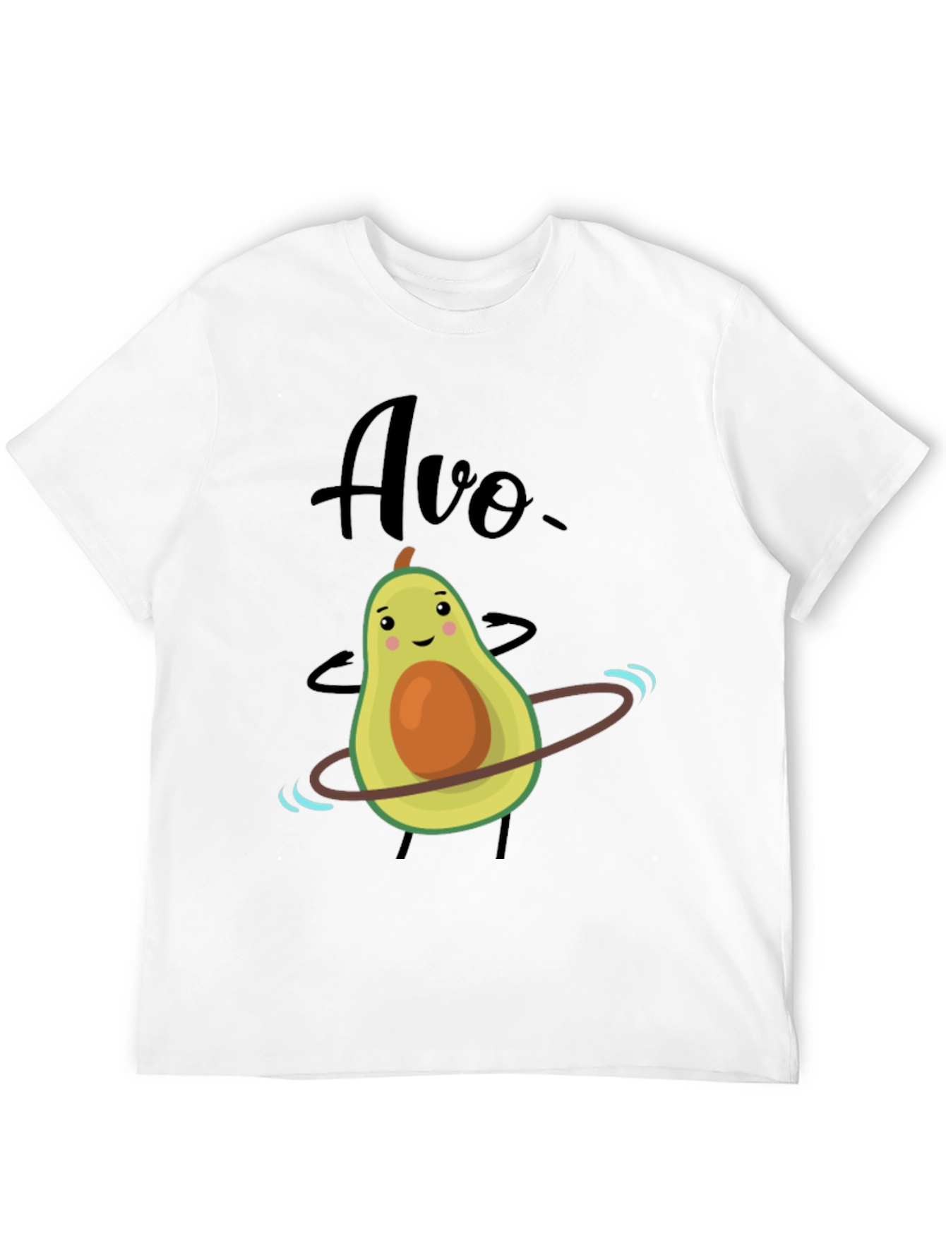 Funny Avocado Hula Hoop Graphic T-Shirt
