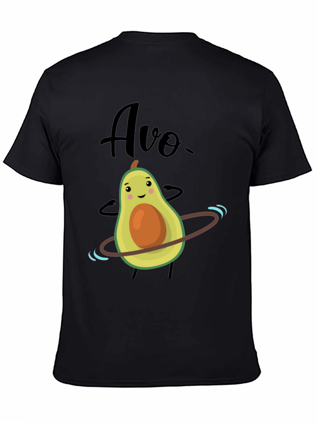Funny Avocado Hula Hoop Graphic T-Shirt