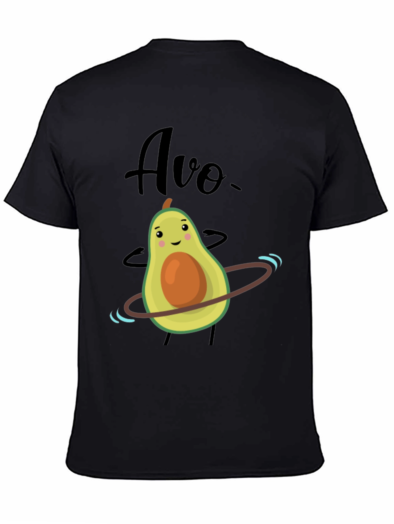 Funny Avocado Hula Hoop Graphic T-Shirt