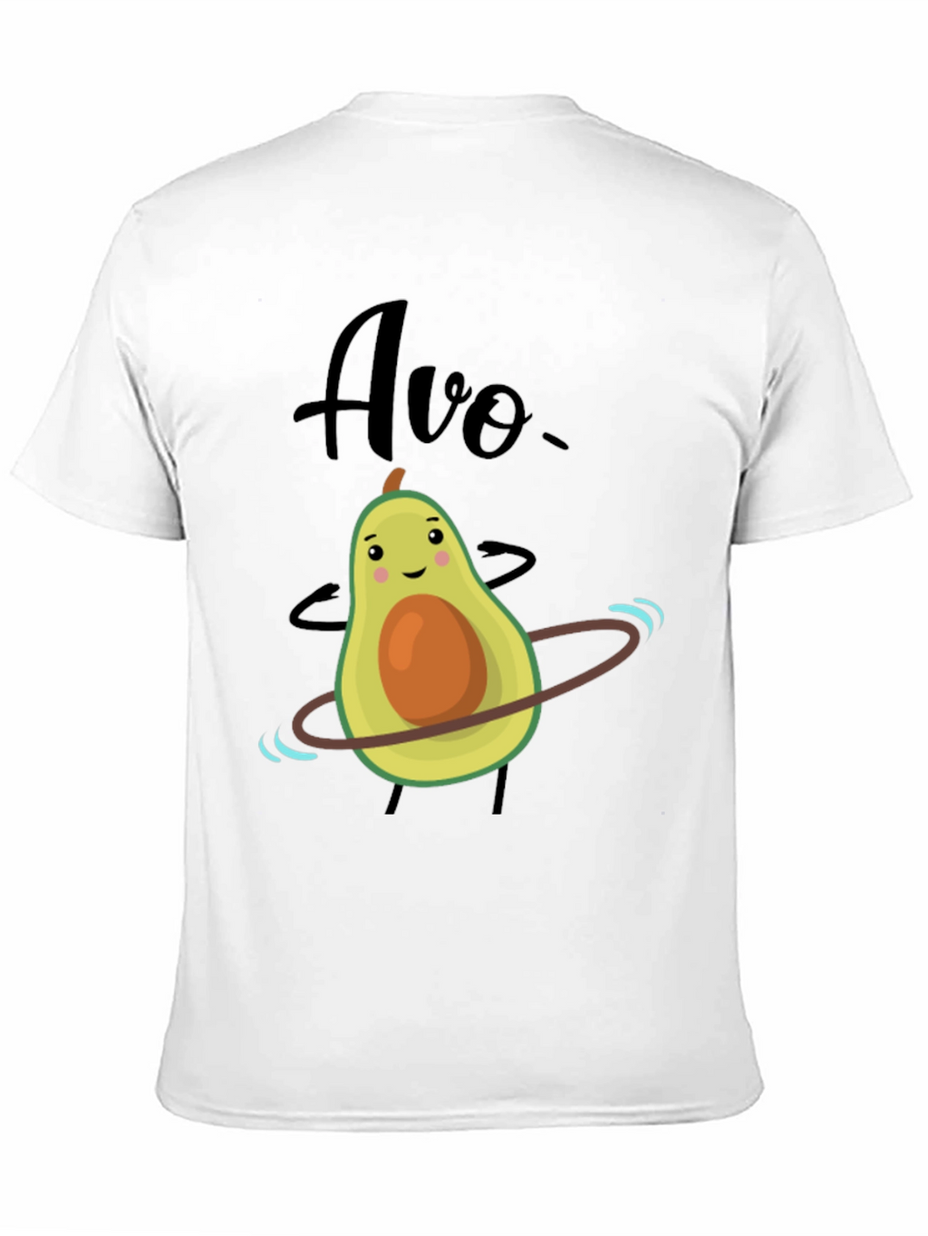 Funny Avocado Hula Hoop Graphic T-Shirt