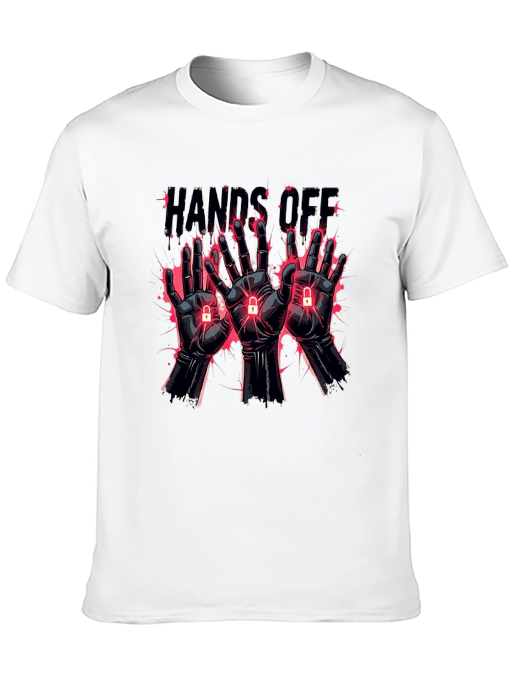 Hands Off Graphic T-Shirt - Edgy Style