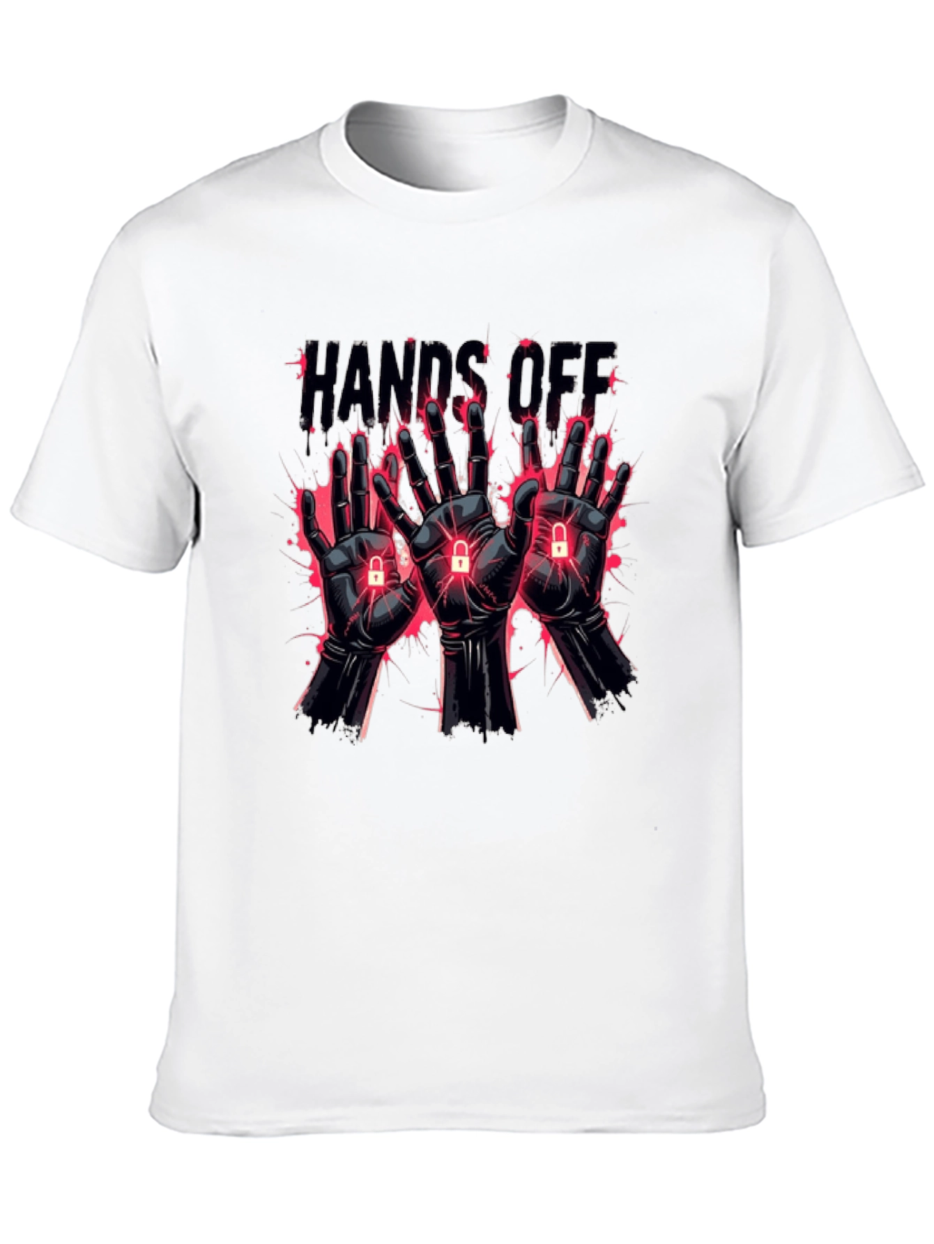 Hands Off Graphic T-Shirt - Edgy Style