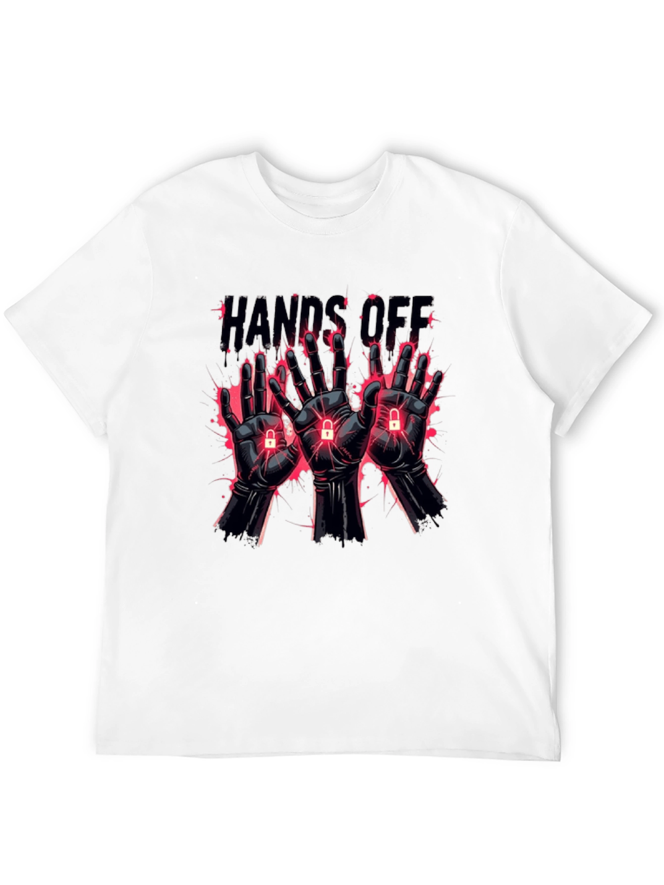 Hands Off Graphic T-Shirt - Edgy Style