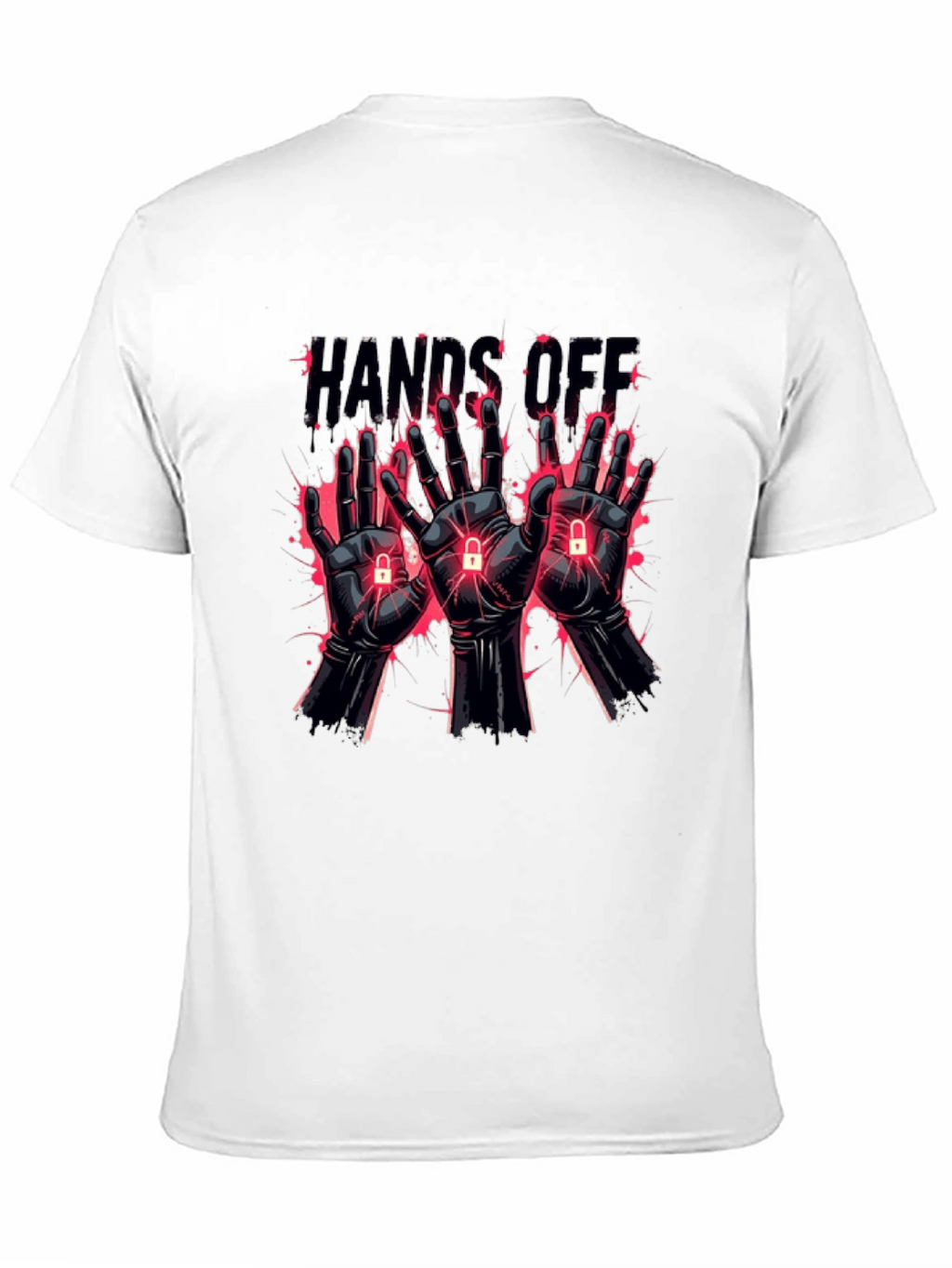 Hands Off Graphic T-Shirt - Edgy Style