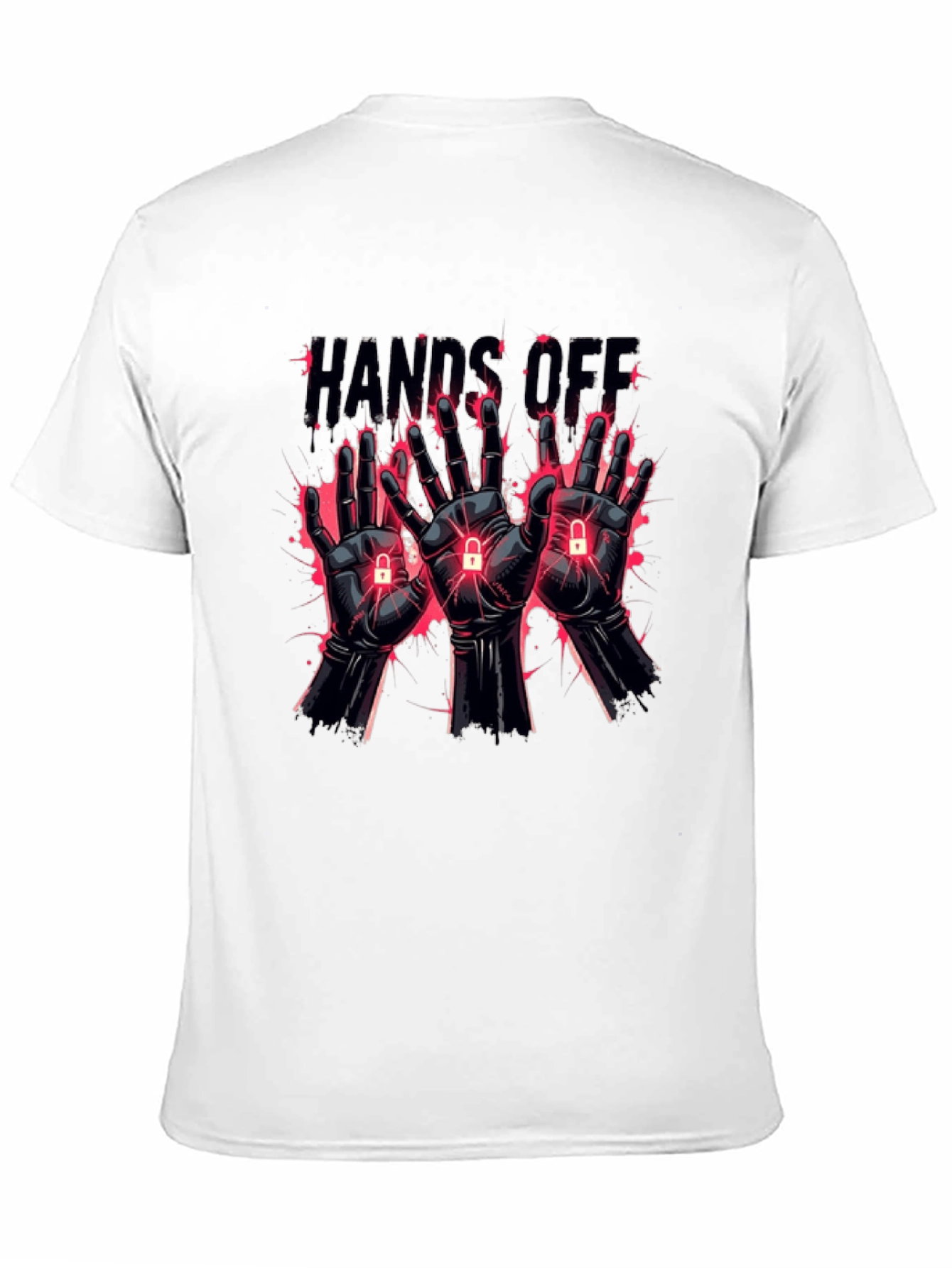 Hands Off Graphic T-Shirt - Edgy Style