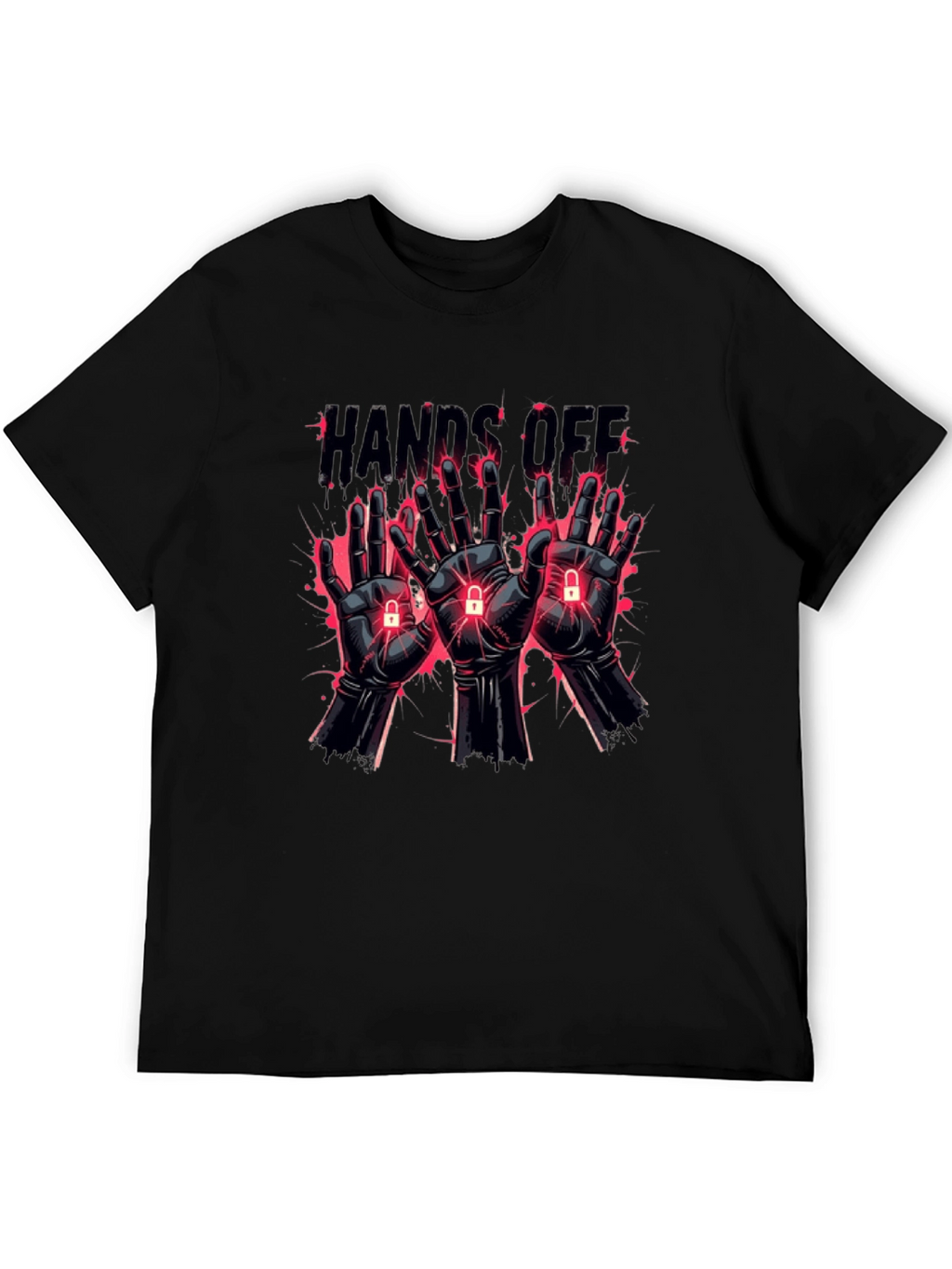 Hands Off Graphic T-Shirt - Edgy Style