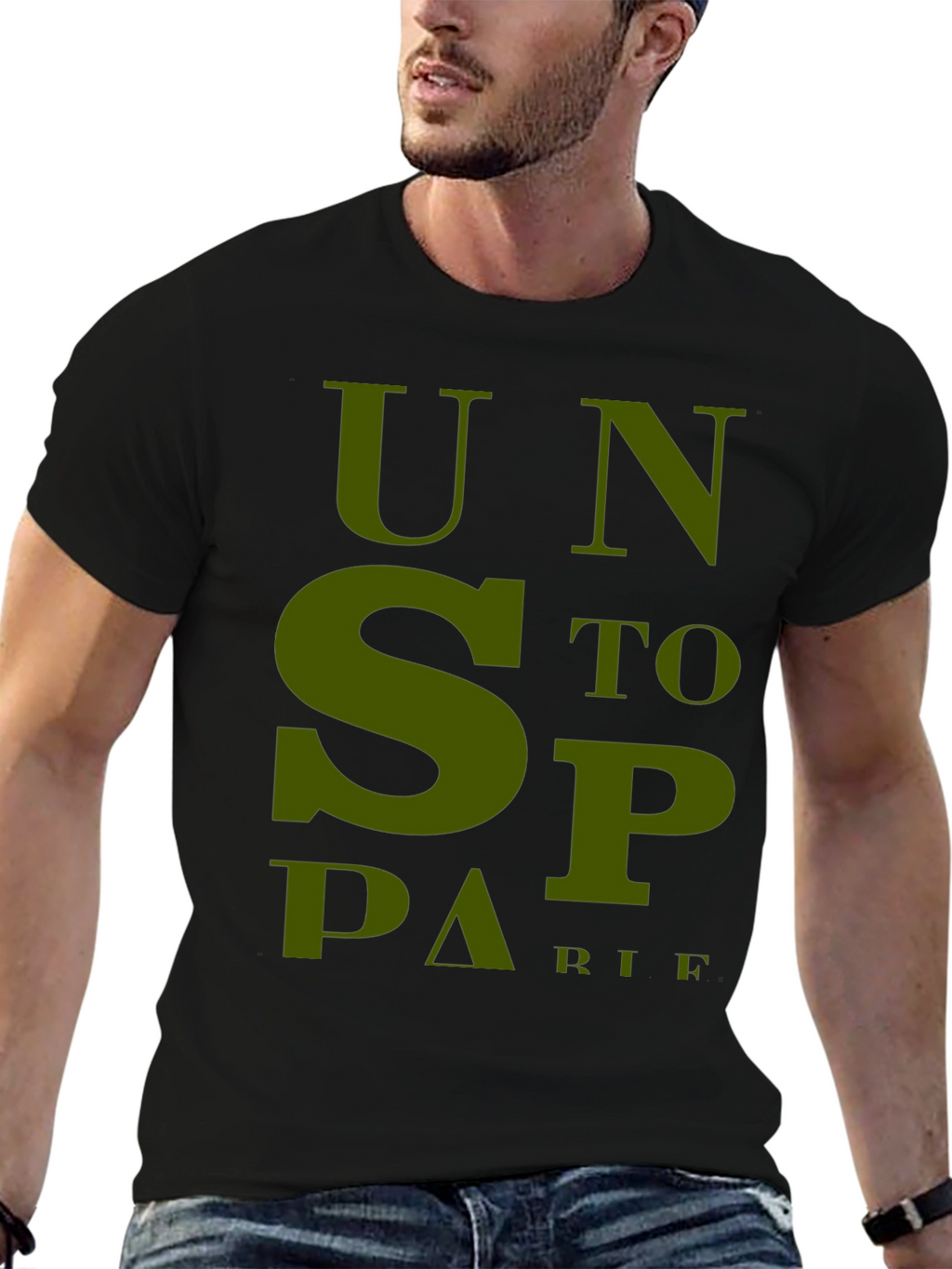 Unstoppable T-Shirt - Bold Olive Green Graphic Tee