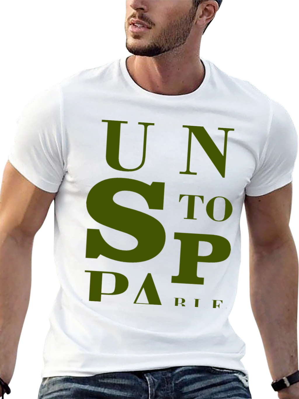 Unstoppable T-Shirt - Bold Olive Green Graphic Tee