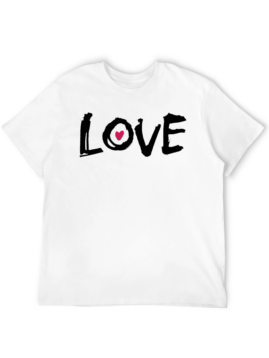 Love Heart Graphic Tee - Mens Black T-Shirt