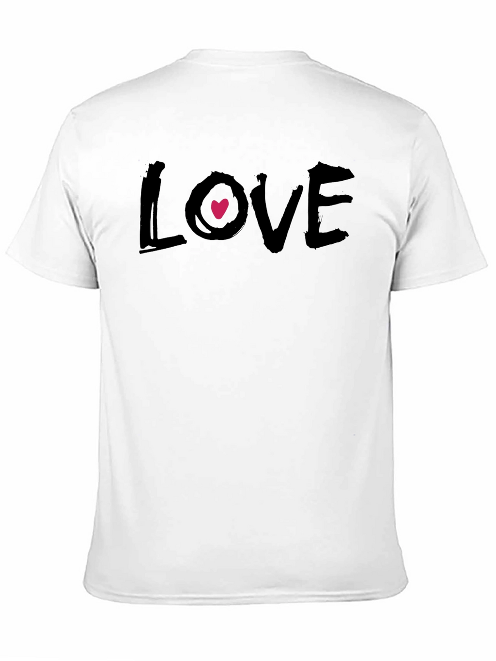 Love Heart Graphic Tee - Mens Black T-Shirt