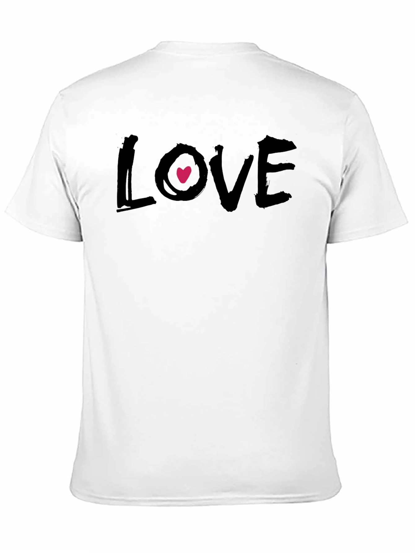 Love Heart Graphic Tee - Mens Black T-Shirt