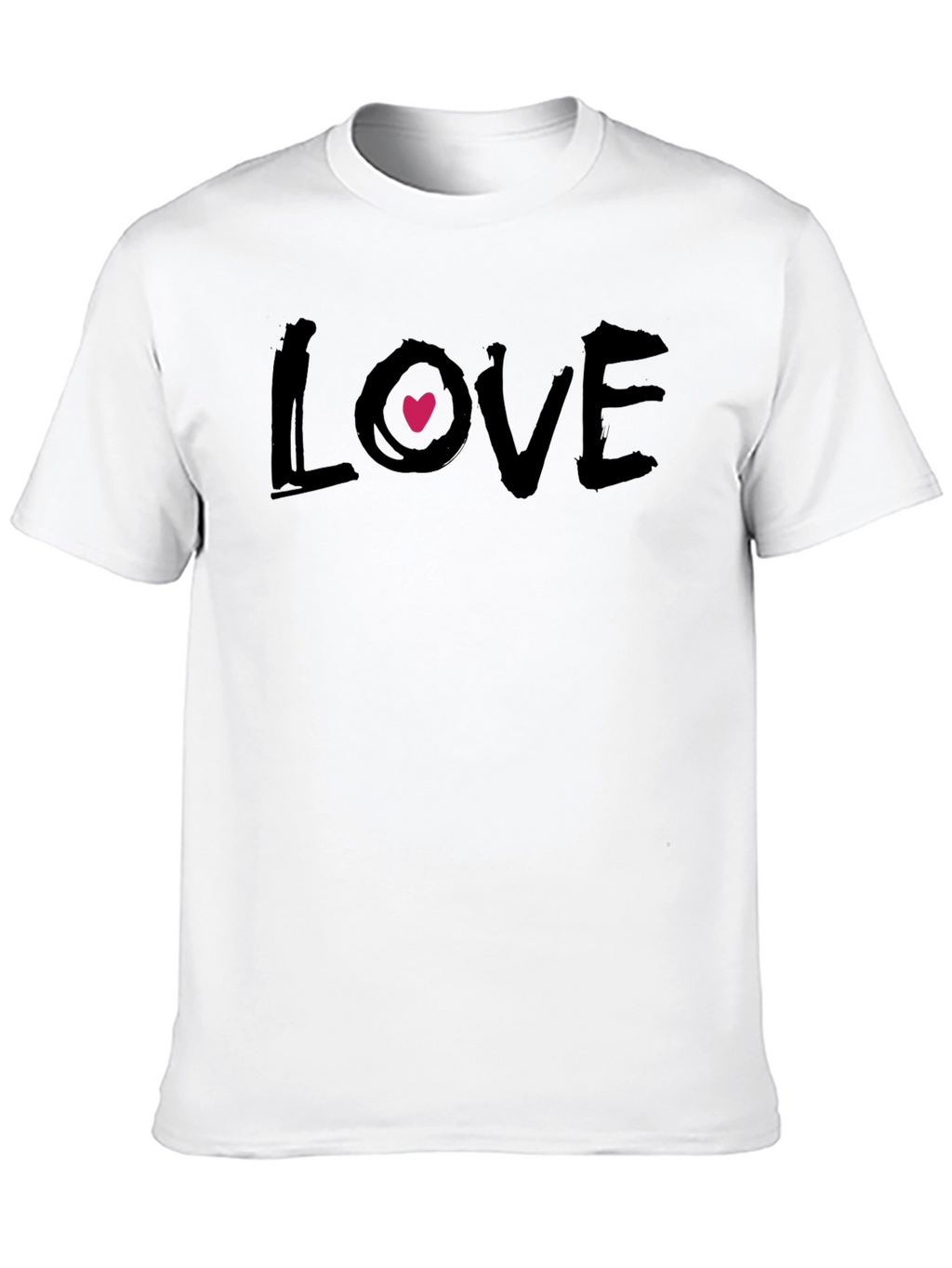 Love Heart Graphic Tee - Mens Black T-Shirt